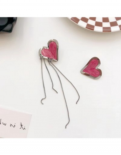 Replica Sweet Ins Style Heart Tassels Earrings #799586 $5.70 USD for Wholesale