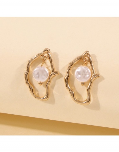 Replica  Fashion Elegant Faux Pearl Irregular Earrings #799594 $5.51 USD for Wholesale