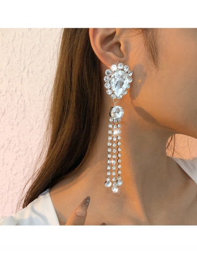 Elegant Fashion Rhinestone Tassels Earrings #799595 $10.83 USD, Wholesale Fashion Earrings