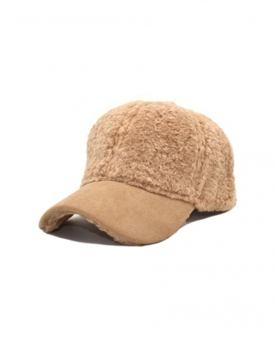 Korean Style Solid Easy Match Fluffy Baseball Cap #799596 $11.90 USD, Wholesale Fashion Hats