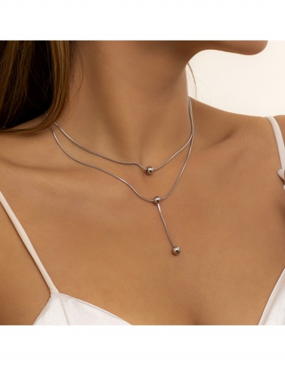  Fashion Pendant Double Layered Necklace For Ladies #799600 $6.83 USD, Wholesale Fashion Necklaces