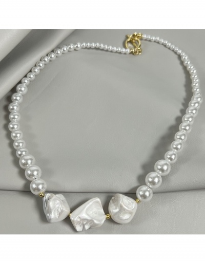  French Irregular Fashion Faux Pearl Collarbone Chain #799604 $8.45 USD, Wholesale Fashion Necklaces