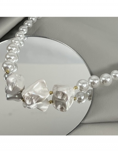 Replica  French Irregular Fashion Faux Pearl Collarbone Chain #799604 $8.45 USD for Wholesale