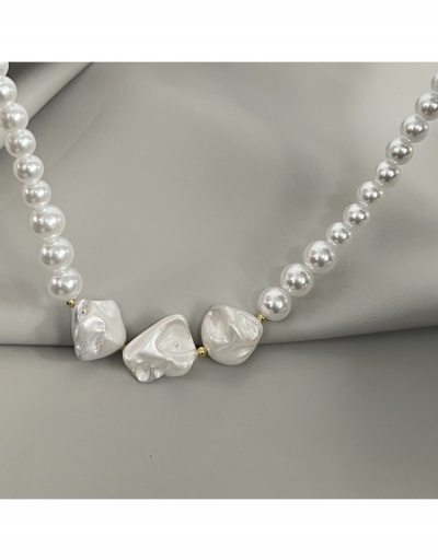 Replica  French Irregular Fashion Faux Pearl Collarbone Chain #799604 $8.45 USD for Wholesale