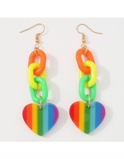 Replica  Fashion Acrylic Contrast Color Heart Earrings #799605 $5.94 USD for Wholesale