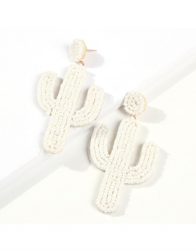 Creative Pure Color Cactus Ethnic Style Earrings #799607 $8.03 USD, Wholesale Fashion Earrings