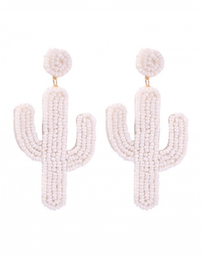 Replica Creative Pure Color Cactus Ethnic Style Earrings #799607 $8.03 USD for Wholesale