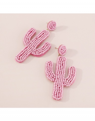 Replica Creative Pure Color Cactus Ethnic Style Earrings #799607 $8.03 USD for Wholesale