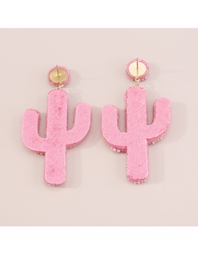 Replica Creative Pure Color Cactus Ethnic Style Earrings #799607 $8.03 USD for Wholesale