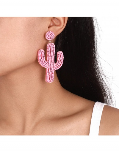 Replica Creative Pure Color Cactus Ethnic Style Earrings #799607 $8.03 USD for Wholesale