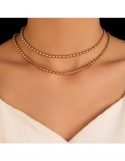 Alloy Material Round Solid Simple Necklace #799608 $5.74 USD, Wholesale Fashion Necklaces