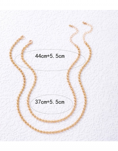 Replica Alloy Material Round Solid Simple Necklace #799608 $5.74 USD for Wholesale