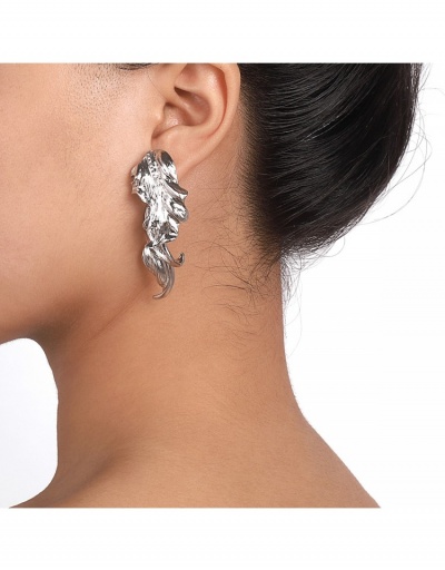 Chic  Exaggerated Leaf Earrings For Ladies  #799609 $8.34 USD, Wholesale Fashion Earrings