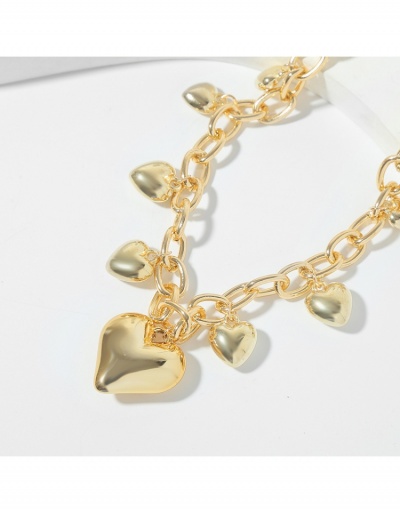 Replica  Heart Geometric Metal Hollow Out Women Necklace #799614 $6.45 USD for Wholesale