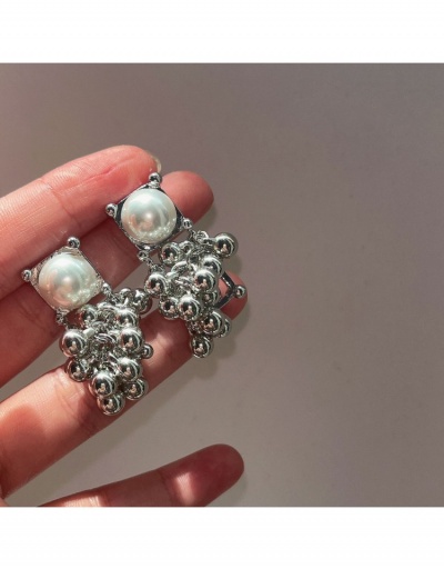 Replica Fashion Faux Pearl Metal Bead Earrings #799617 $10.85 USD for Wholesale