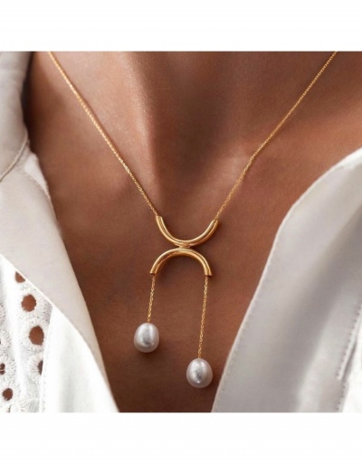 Replica Stylish Simple Pendant Necklaces For Women #799621 $6.83 USD for Wholesale