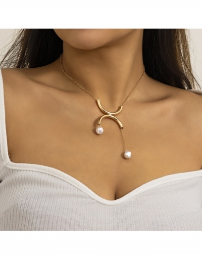 Replica Stylish Simple Pendant Necklaces For Women #799621 $6.83 USD for Wholesale