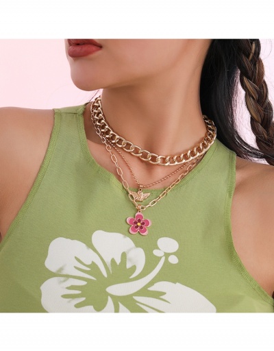 Replica Alloy Flower Pendant Necklace Sets For Women #799626 $8.12 USD for Wholesale