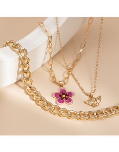 Replica Alloy Flower Pendant Necklace Sets For Women #799626 $8.12 USD for Wholesale