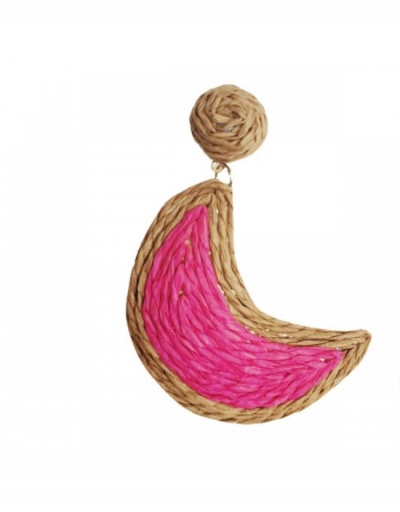 Replica  Weave Contrast Color Moon Earrings #799627 $7.28 USD for Wholesale