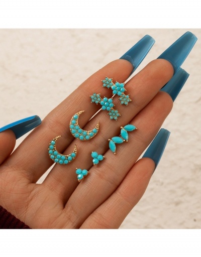  Bohemian Style Blue Earring Sets #799641 $6.21 USD, Wholesale Fashion Earrings