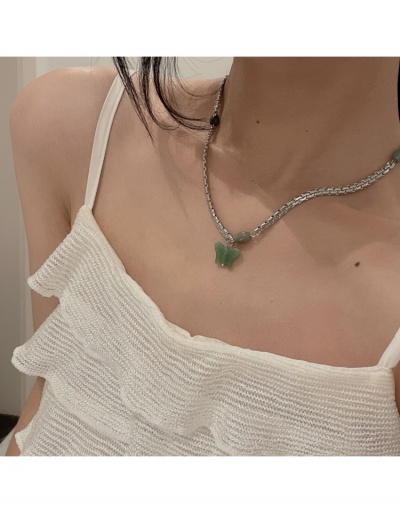 Replica  Fashion Green Jade Bow Necklace #799645 $8.68 USD for Wholesale