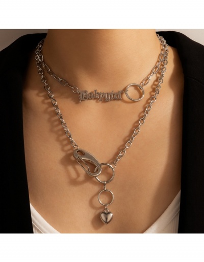 Letter Round Heart Pendant Necklace For Women #799655 $5.62 USD, Wholesale Fashion Necklaces