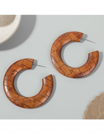 Replica  C-Shaped Geometric Pattern Earrings #799656 $5.18 USD for Wholesale