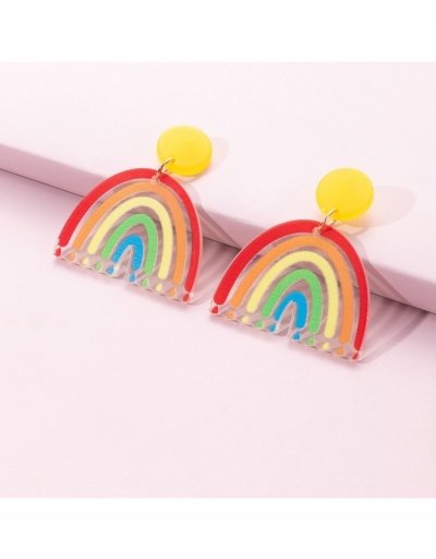 Replica  Sweet Cute Contrast Color Rainbow Earrings #799660 $7.14 USD for Wholesale