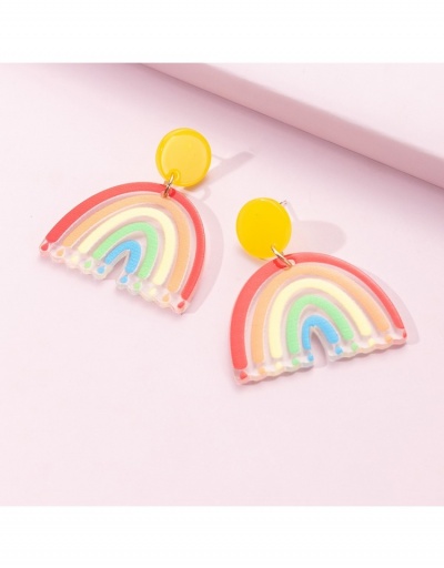 Replica  Sweet Cute Contrast Color Rainbow Earrings #799660 $7.14 USD for Wholesale