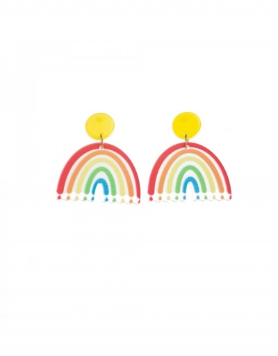 Replica  Sweet Cute Contrast Color Rainbow Earrings #799660 $7.14 USD for Wholesale