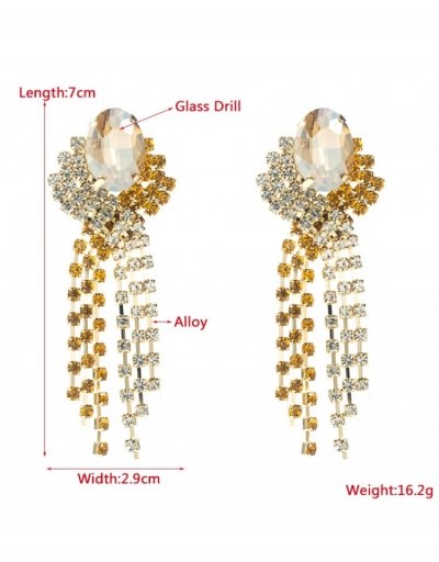 Replica  Luxury Rhinestone Tassels Women's Earrings #799662 $8.68 USD for Wholesale