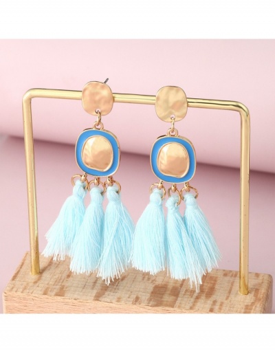 Replica  Ethnic Style Metal Decor Tassels Earrings #799665 $8.32 USD for Wholesale