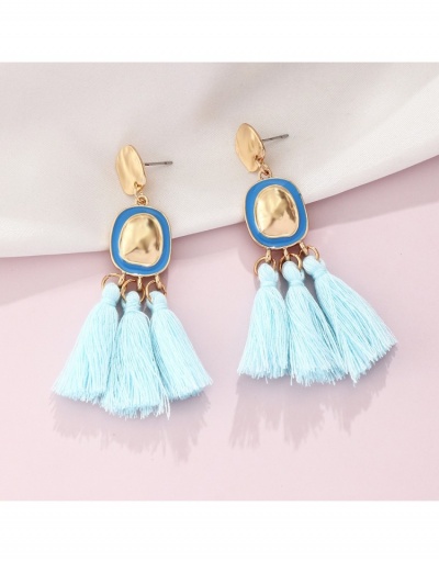 Replica  Ethnic Style Metal Decor Tassels Earrings #799665 $8.32 USD for Wholesale