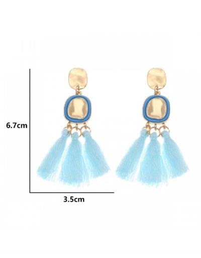 Replica  Ethnic Style Metal Decor Tassels Earrings #799665 $8.32 USD for Wholesale