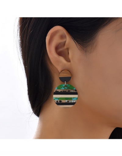  Acrylic Contrast Color Striped Earrings #799667 $7.83 USD, Wholesale Fashion Earrings