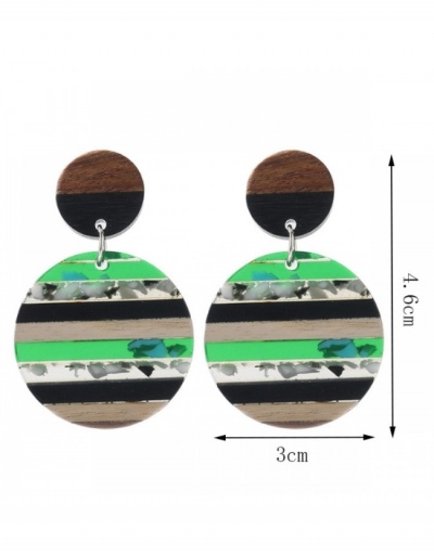 Replica  Acrylic Contrast Color Striped Earrings #799667 $7.83 USD for Wholesale