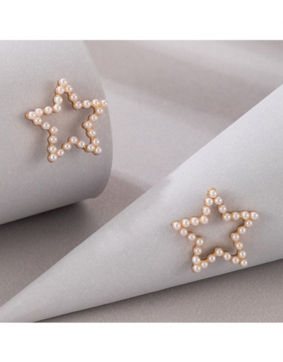 Replica  Korean Style Star Faux Pearl Earrings #799669 $4.29 USD for Wholesale