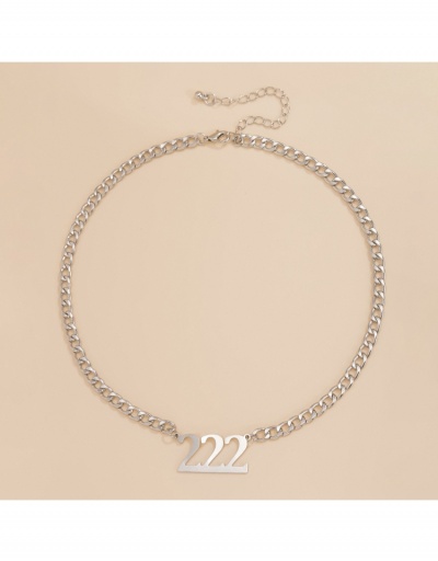 Replica Sexy Letter Metal Geometric Versatile Necklace #799675 $5.59 USD for Wholesale