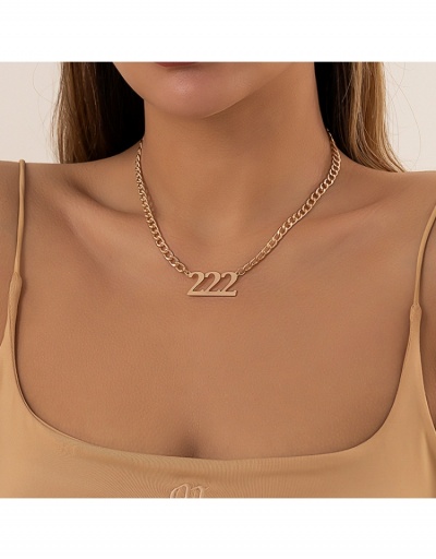 Replica Sexy Letter Metal Geometric Versatile Necklace #799675 $5.59 USD for Wholesale