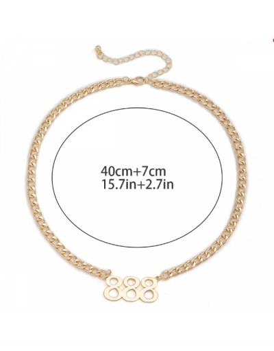 Replica Sexy Letter Metal Geometric Versatile Necklace #799675 $5.59 USD for Wholesale