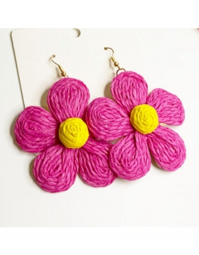  Bohemian Style Flower Weave Earrings #799682 $8.96 USD, Wholesale Fashion Earrings