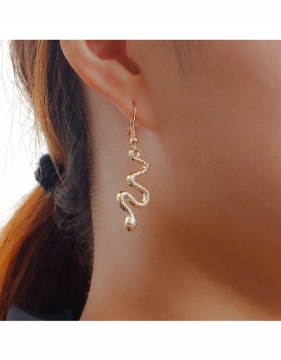  Personality Street Solid Snake Alloy Earrings For Women #799683 $3.61 USD, Wholesale Fashion Earrings