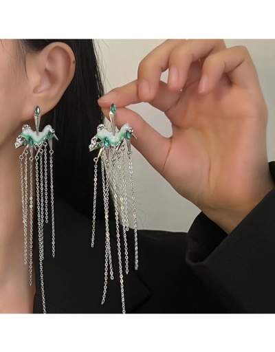  Zircon Chic Ladies Chain  Tassel Earrings #799685 $7.83 USD, Wholesale Fashion Earrings