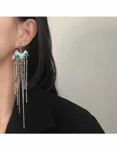 Replica  Zircon Chic Ladies Chain  Tassel Earrings #799685 $7.83 USD for Wholesale