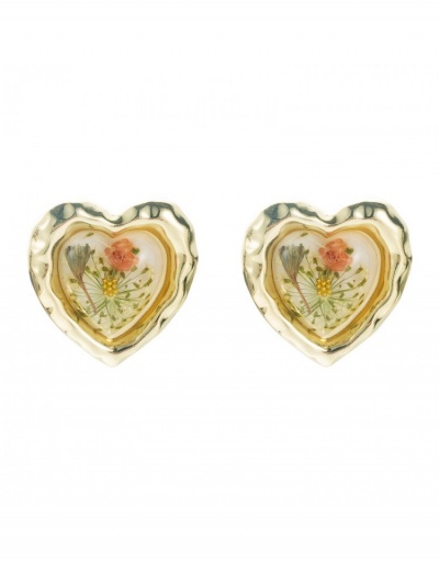 Replica  Retro Design Heart Shape Earrings #799689 $8.18 USD for Wholesale