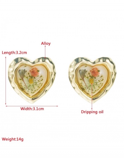 Replica  Retro Design Heart Shape Earrings #799689 $8.18 USD for Wholesale