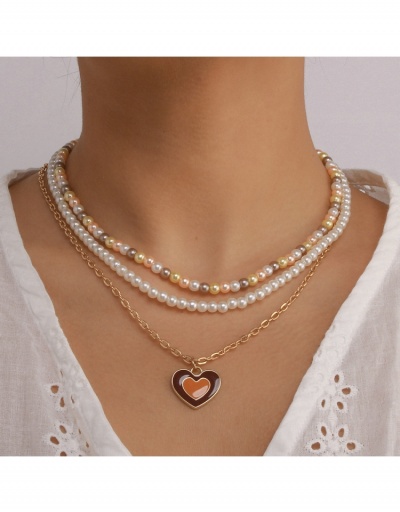 Fashion Faux Pearl Multi Layered Pendant Necklace #799690 $8.63 USD, Wholesale Fashion Necklaces