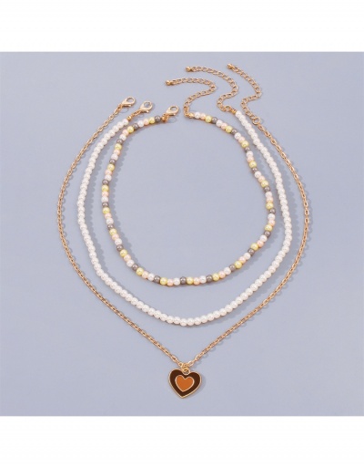 Replica Fashion Faux Pearl Multi Layered Pendant Necklace #799690 $8.63 USD for Wholesale