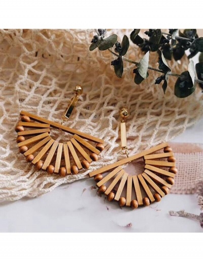 Replica  Fashion Ethnic Style Fan-shaped Earrings #799693 $8.85 USD for Wholesale